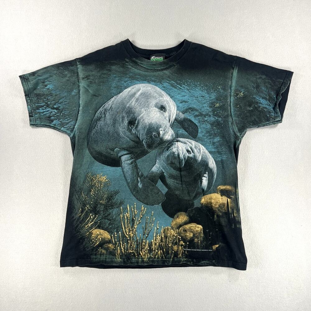 Vintage Y2K Radical Nature Walrus All Over Print Mens‎ Size XL Double Sided AOP
